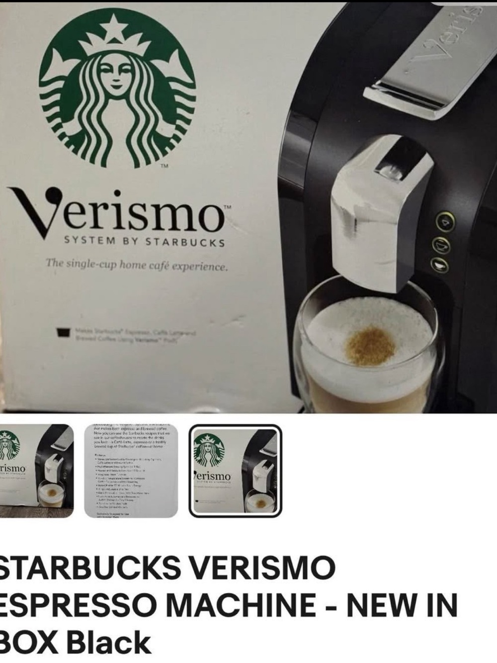 Starbucks Verismo Espresso Machine Black and White